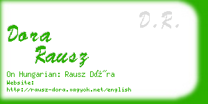 dora rausz business card